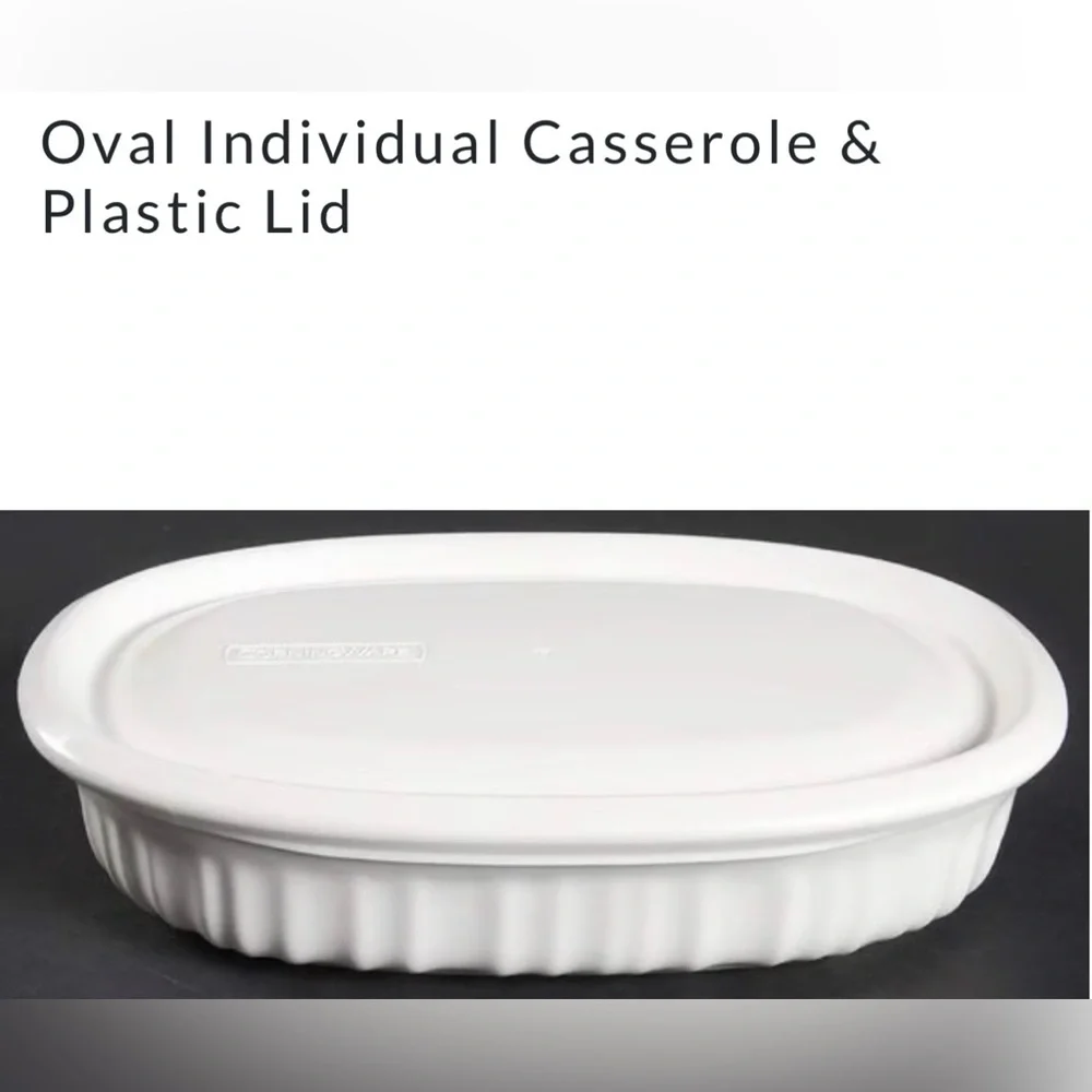 Corning Corelle - Oval Individual Covered Casserole & Round Bakeware Dish - Picture 3 of 8